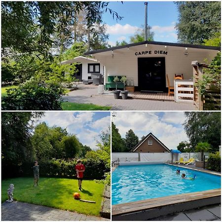 Carpe Diem, Het Ruime Chalet Met Houtkachel Nabij Wildlands Emmen Schoonebeek Kültér fotó